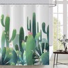 Cactus Flower Watercolor Summer Tropical Shower Curtain