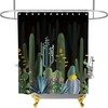 Cactus Flowers Blossom Shower Curtain with Tropical Cactus Theme Fabric for Bathroom Decor - Full Size Shower Curtain
