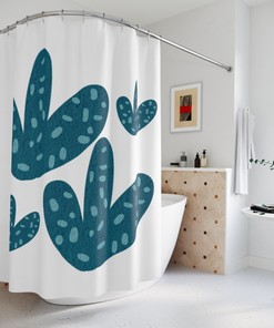 Cactus Shower Curtain With Beautiful Design - Perfect For Bathroom Decor And Home Gift Giving