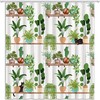 Cactus Tropical Green Plant Greenhouse Shower Curtain for a Botanical Bathroom
