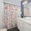 Cactus and Flowers Shower Curtain AI Art Print for Modern Bathroom Decor and Abstract Art