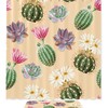 Cactus and Succulent Printed Shower Curtain, Waterproof Bathroom Decoration