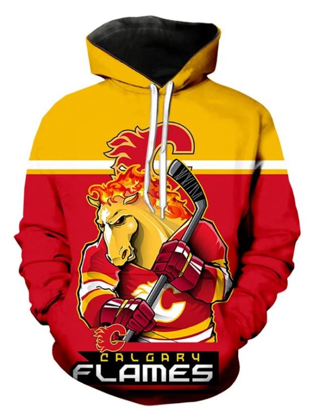 Calgary Flames Hoodie 3D Ultra-Cool Long Sleeve Gift For Fans Show Off Your Colors