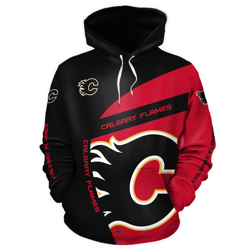 Calgary Flames Hoodie 3D Zip Hoodie Gift For Fans With Style