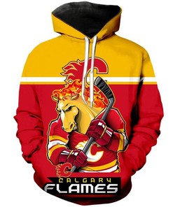 Calgary Flames Mascot 3D All Over Print Hoodie - Perfect Gift For Fans 