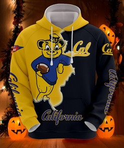 California Golden Bears Hoodie With 3D Zip Hoodie And Mascot Long Sleeve Design, A Must-Have For Fans