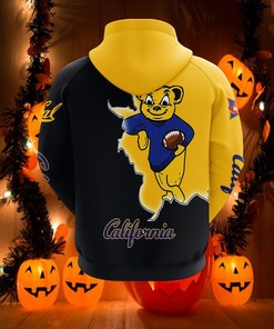 California Golden Bears Hoodie With 3D Zip Hoodie And Mascot Long Sleeve Design, A Must-Have For Fans