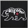 California Star Bear Shower Curtain, Rustic Bathroom Decor