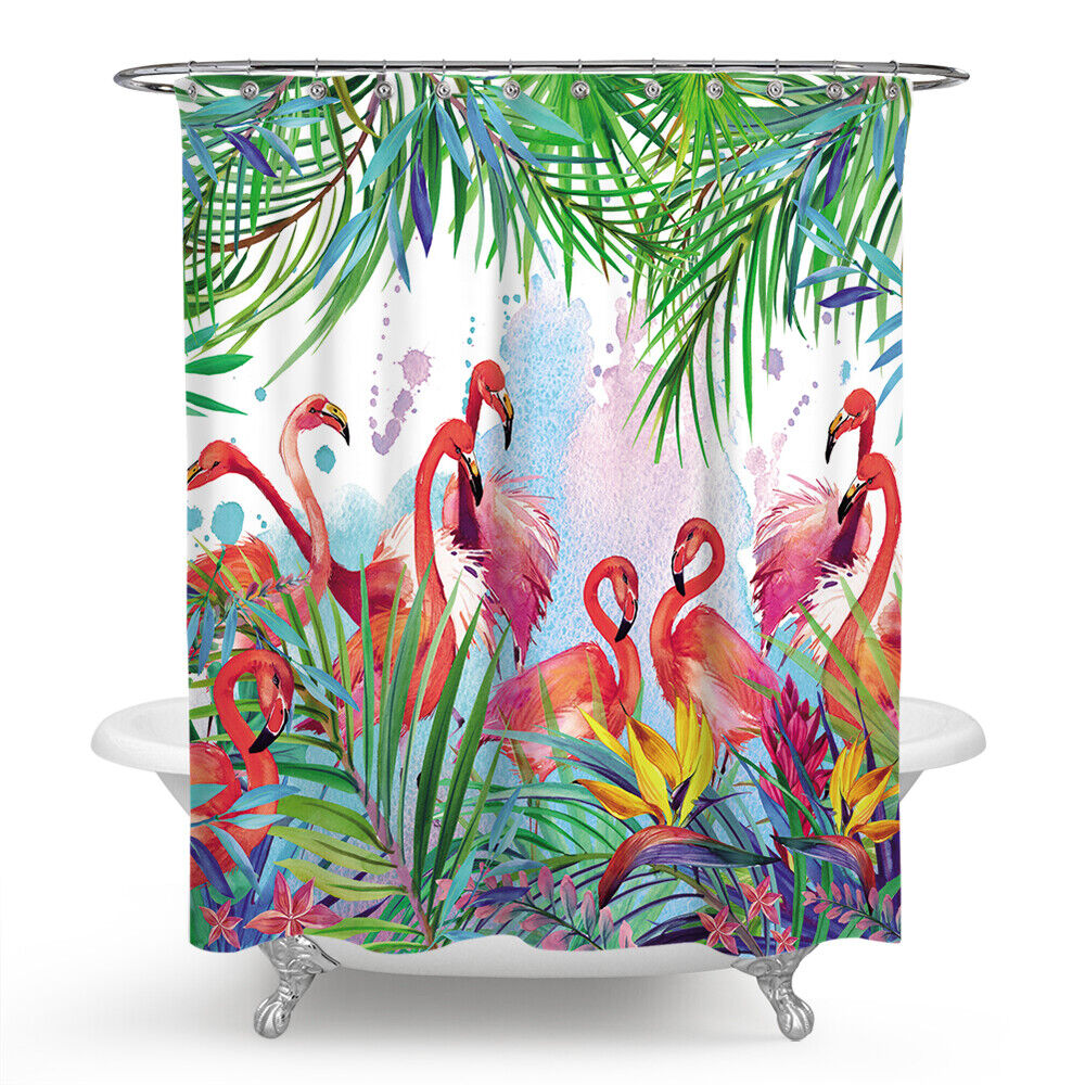 Calming Flamingo Shower Curtain For A Serene Bathroom