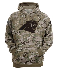 Camo Hoodie 3D Printed Carolina Panthers Gifts For Fans