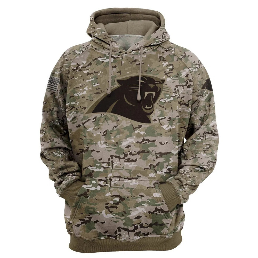 Camo Hoodie 3D Printed Carolina Panthers Gifts For Fans