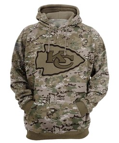 Camo Printed 3D All Over Print Kansas City Chiefs Pullover Zip Up Hoodie Gift For Fans