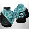 Camo Style Miami Dolphins Nfl Team Hoodie With Unique 3D All Over Print Design And Zip-Up Style