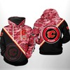 Camo Team 3D All Over Print Hoodie With Zip Up Option - Calgary Flames Nhl 