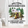 Camper Bear Outdoor Shower Curtain - A Fun And Rustic Touch To Your Bathroom