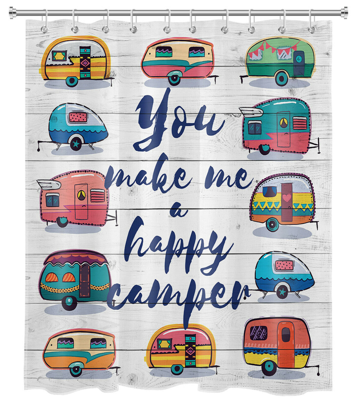 Camper Trailer Water-Repellent Shower Curtain - Image 2
