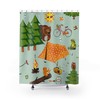 Camping Adventure Shower Curtain for Outdoor Enthusiasts