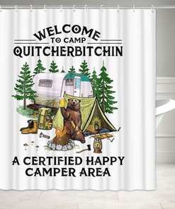 Camping Bear Shower Curtain - A Whimsical And Fun Twist To Your Bathroom