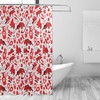 Canadian Bear and Maple Leaves Print Vintage Shower Curtain for Bathroom