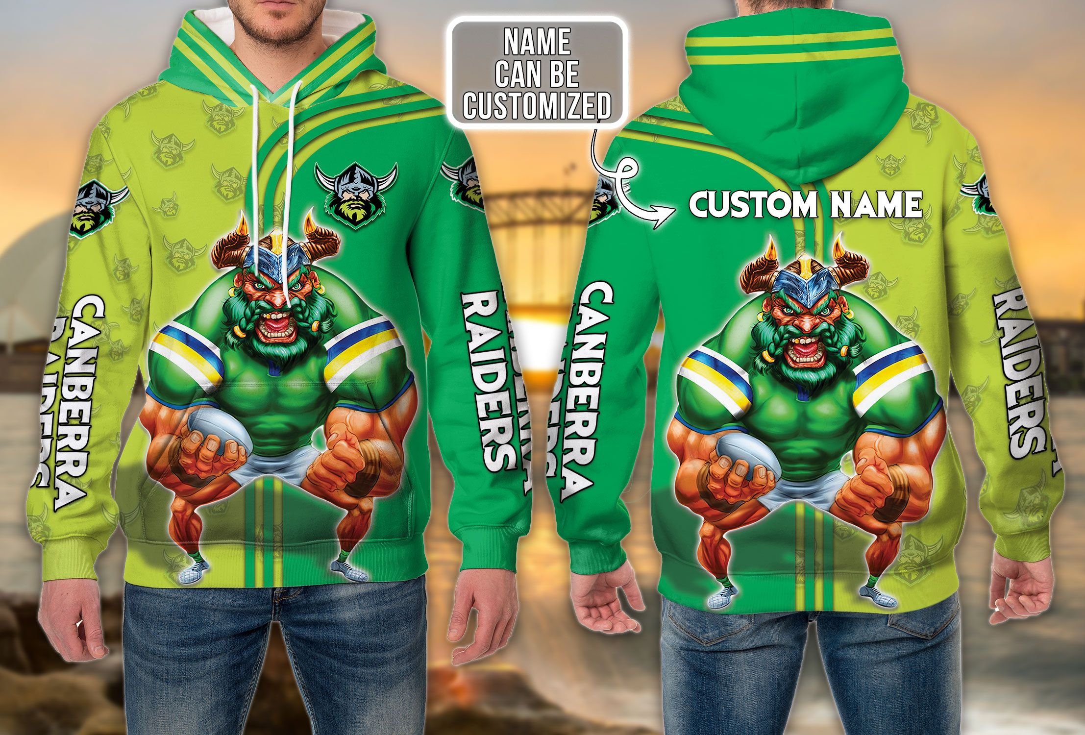Canberra Raiders Nrl Custom All Over Print 3D Hoodie - Personalized Gift