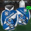 Canterbury Bankstown Bulldogs Nrl - Custom All Over Print Zip Up Hoodie With Name 