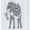Captivating Elephant Mandala Shower Curtain With Monochrome Elephant Side-Stable Design