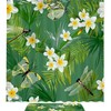 Captivating Watercolor Dragonflies and Flowers Shower Curtain with Waterproof Fabric