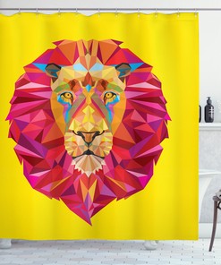Cara De Len Geometric Print African Shower Curtain: Ideal For Sophisticated Bathrooms