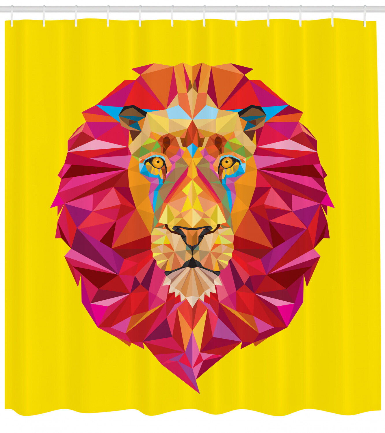 Cara De Len Geometric Print African Shower Curtain: Ideal For Sophisticated Bathrooms - Image 2