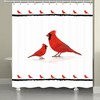 Cardinal Bird Shower Curtain For Bird-Watching Enthusiasts
