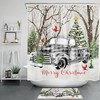 Cardinal Themed Fabric Shower Curtain For Bathroom