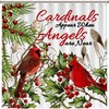 Cardinals Appear When Angels are Near Print Shower Curtain, Fabric Bathroom Decor, Christmas Art Design 
