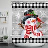 Cardinals Snowman Shower Curtain For A Whimsical Christmas Theme