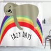 Carefree Sloth Shower Curtain, Add a Laid-back Attitude to Your Bathroom 