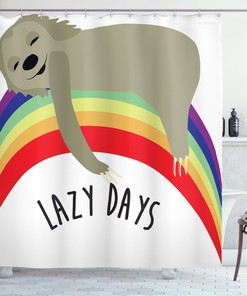 Carefree Sloth Shower Curtain, Add a Laid-back Attitude to Your Bathroom 
