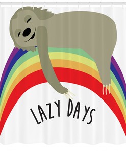 Carefree Sloth Shower Curtain, Add a Laid-back Attitude to Your Bathroom