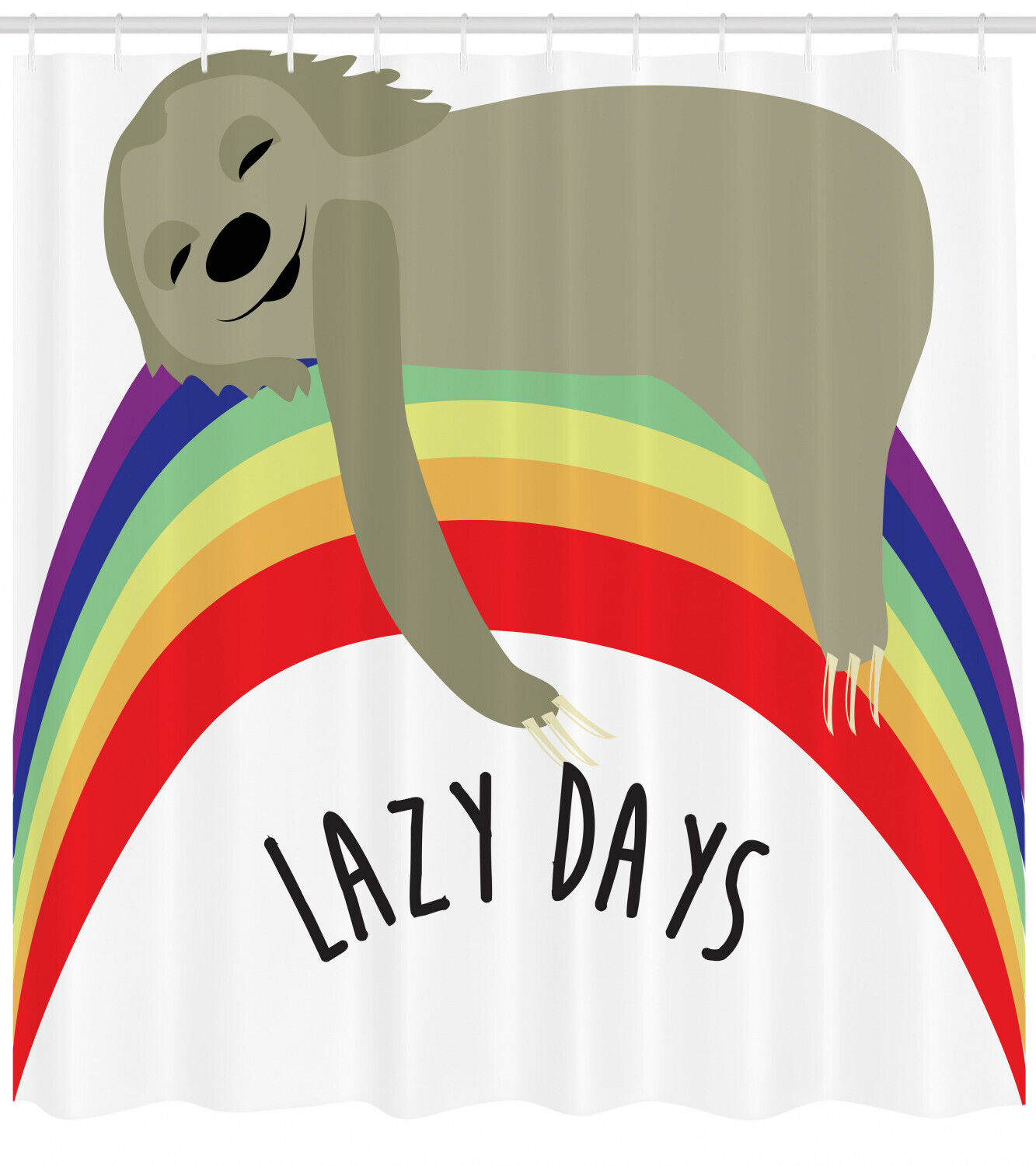 Carefree Sloth Shower Curtain, Add a Laid-back Attitude to Your Bathroom