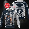 Carlton Football Club All Over Print Custom Zip Up Hoodie - Personalized Mascot And Name 