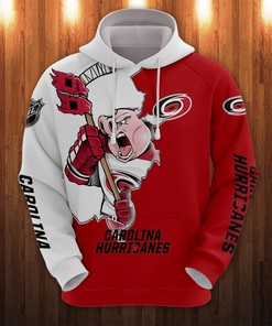 Carolina Hurricanes Nhl 3D Cartoon Graphic Zip Hoodie - Perfect Fan Wear