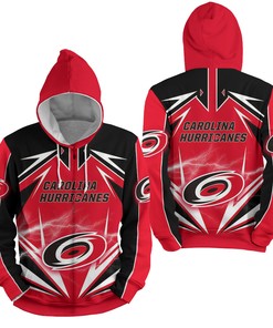 Carolina Hurricanes Nhl 3D Full Over Print Hoodie - Lightning Design