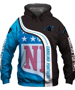 Carolina Panthers Hoodie Pullover Zip Hoodie With All Over Print Design For Nfl Fans