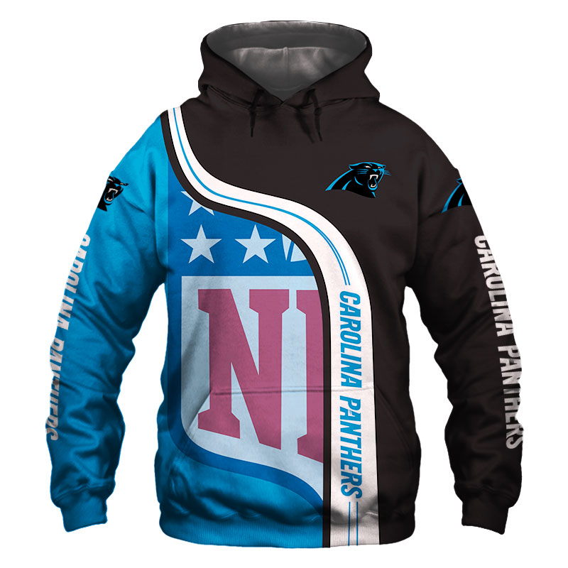 Carolina Panthers Hoodie Pullover Zip Hoodie With All Over Print Design For Nfl Fans