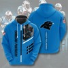 Carolina Panthers Hoodie With 3D Zip Hoodie Featuring 3 Lines Graphic Design, Perfect Gifts For Fans 