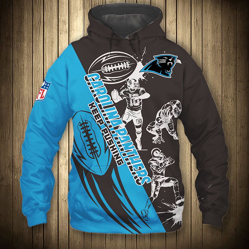 Carolina Panthers Hoodie With Cartoon-Inspired Player Design And Cute Zip Hoodie Print