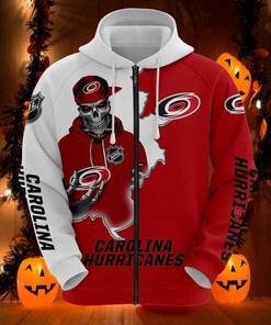 Carolina Panthers Skull Hoodie All Over Print With Custom Design, Perfect Gifts For Fans
