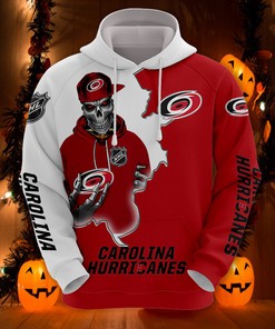Carolina Panthers Skull Hoodie All Over Print With Custom Design, Perfect Gifts For Fans