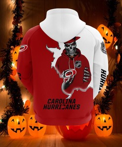 Carolina Panthers Skull Hoodie All Over Print With Custom Design, Perfect Gifts For Fans