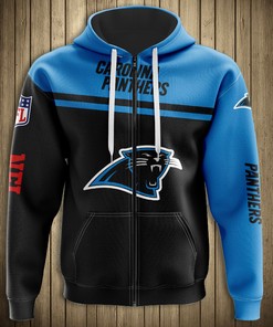 Carolina Panthers Skull Hoodie Pullover Zip Hoodie All Over Print With 3D Design For Fans