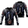 Carolina Panthers Skull Hoodie With Background Smoke
