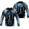 Carolina Panthers Skull Hoodie With Background Smoke - Perfect Gift For Fans